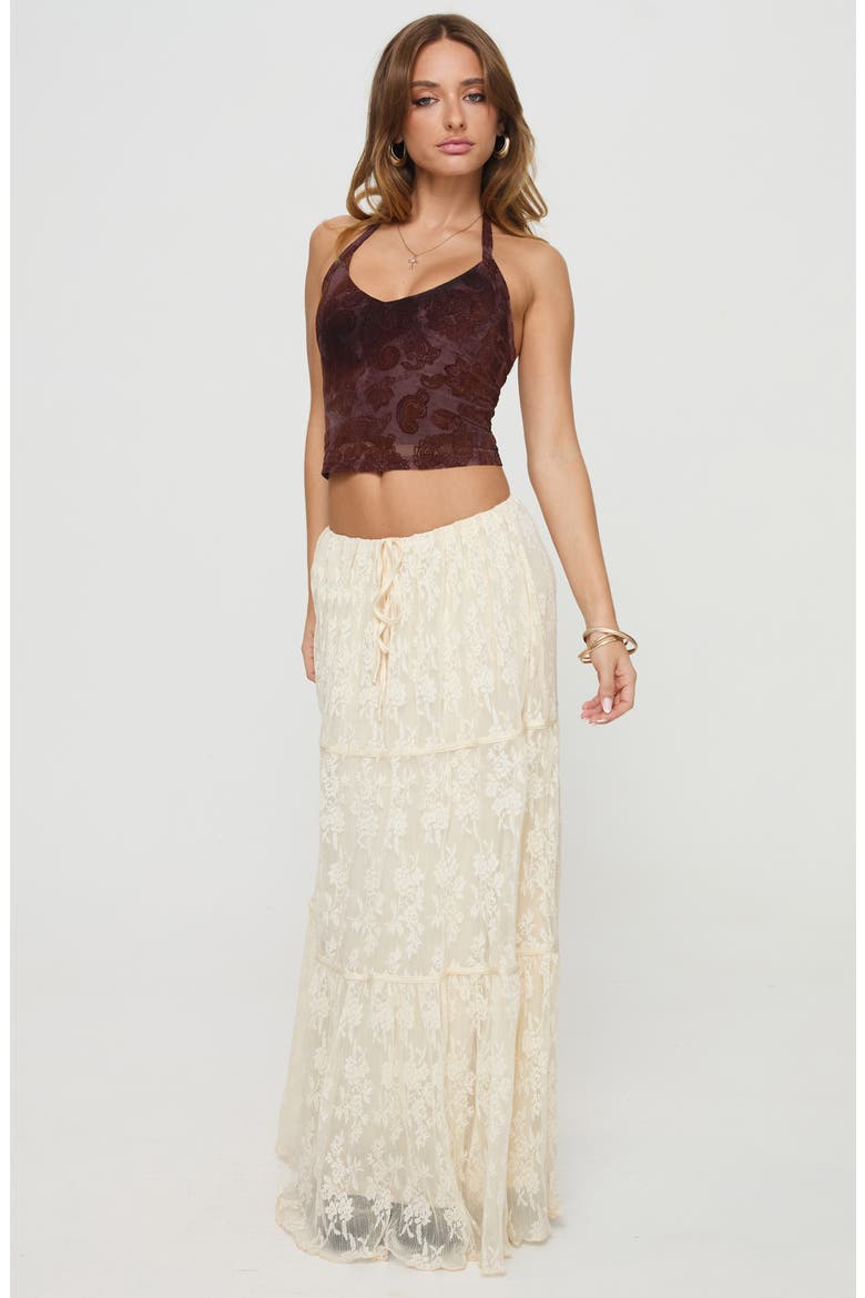 Zyraelyn Crop Halter Tank Top, Alternate, color, DARK RED