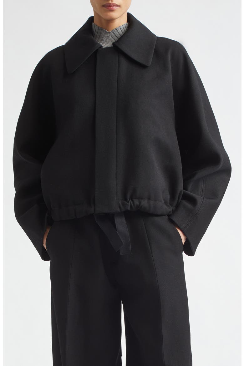 Arden Virgin Wool Bomber Jacket, Main, color, BLACK