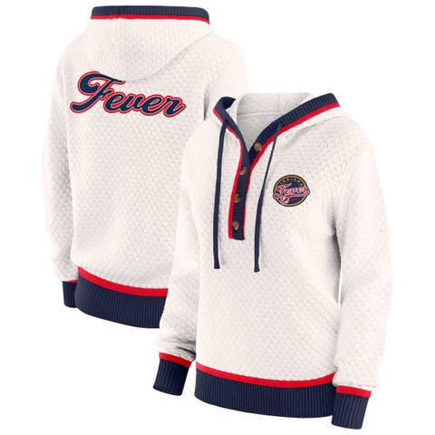 Women's WEAR by Erin Andrews  Cream Indiana Fever Hooded Sweater