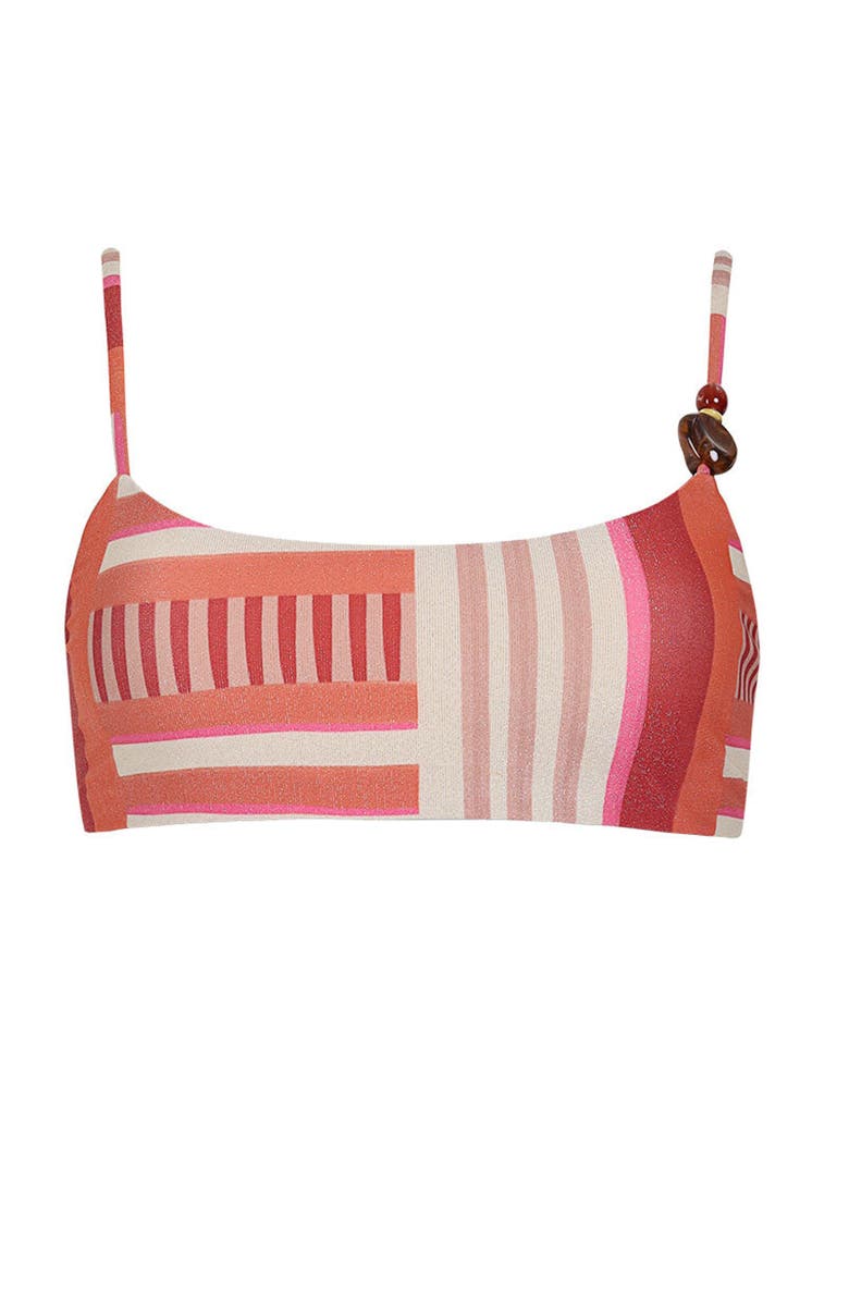 KIBYS Sunset Bazaar Stripes Aldara Bralette Top, Alternate, color, Sunset Stripes