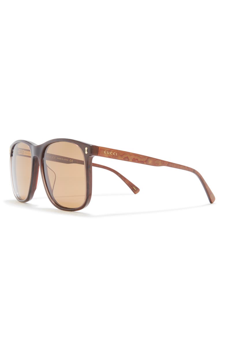Gucci 57mm Square Sunglasses, Alternate, color, 