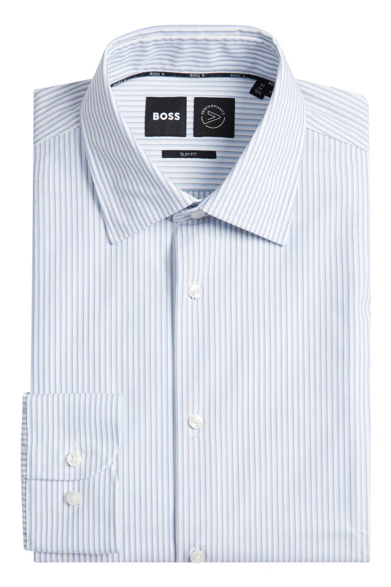 Hank Kent Slim Fit Performance Twill Dress Shirt, Alternate, color, LIGHT/ PASTEL BLUE