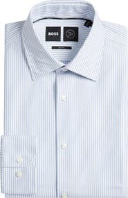 BOSS Hank Kent Slim Fit Performance Twill Dress Shirt