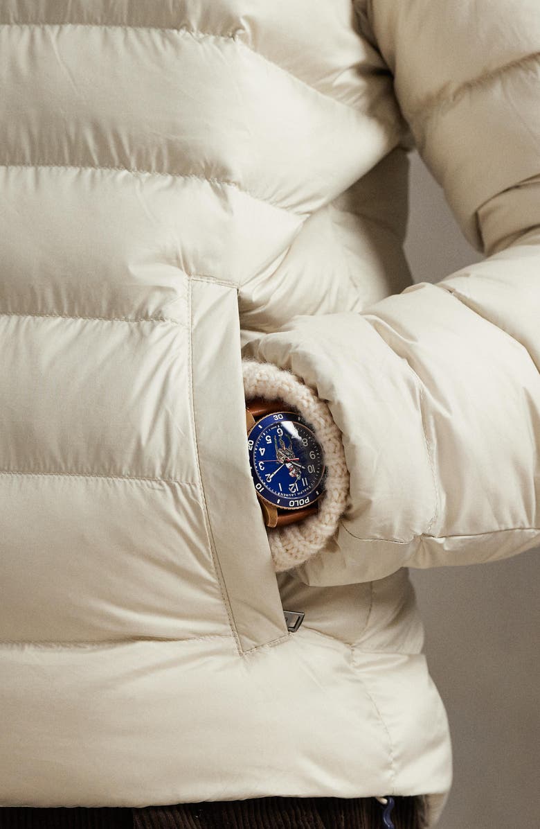 Polo Ralph Lauren The Colden Packable 650 Fill Power Down Puffer Jacket, Alternate, color, Basic Sand