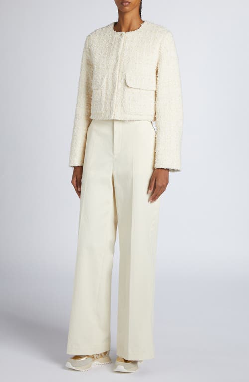 MONCLER MONCLER DAUPHIN MIXED MEDIA CROP JACKET 