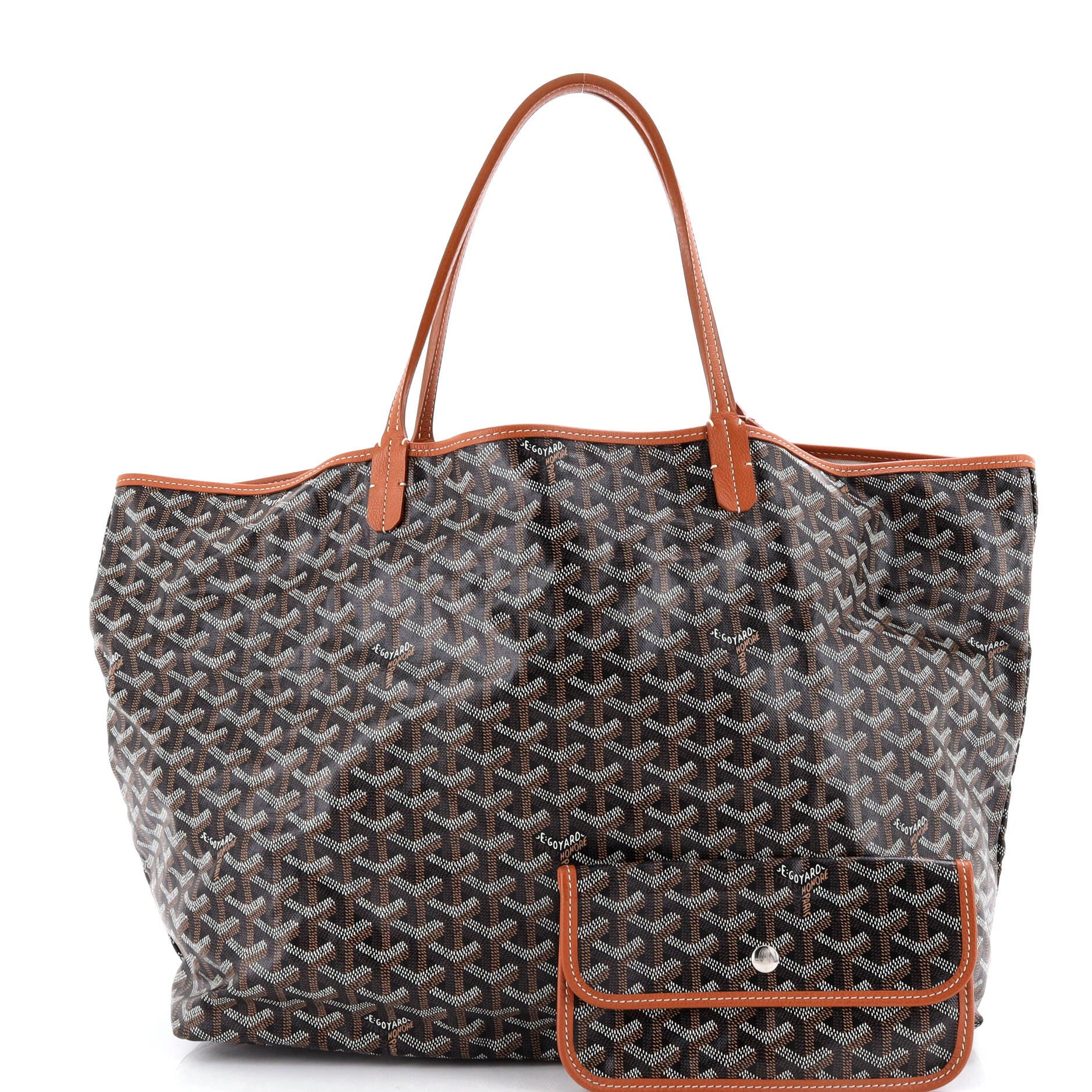 Pre-Owned Goyard Saint Louis Tote Coated Canvas GM, Alternate, color, Brown