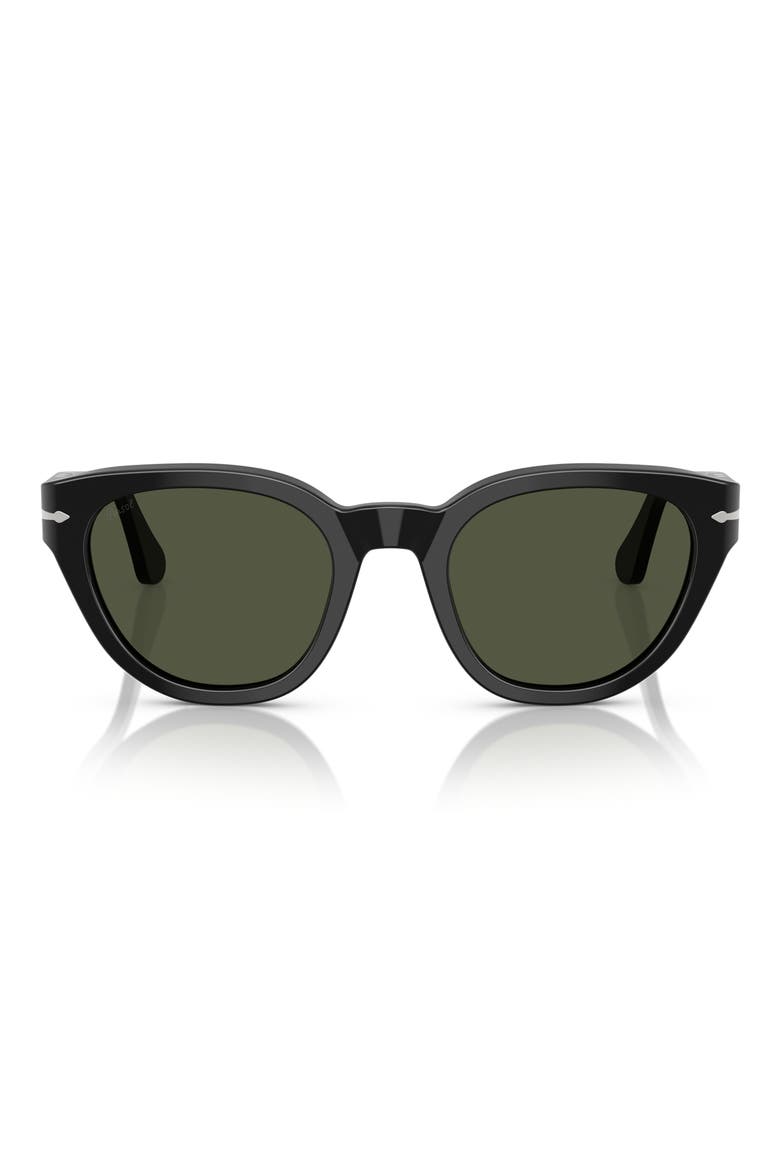 Gender Inclusive PO3379S 51mm Butterfly Sunglasses, Main, color, BLACK / GREEN
