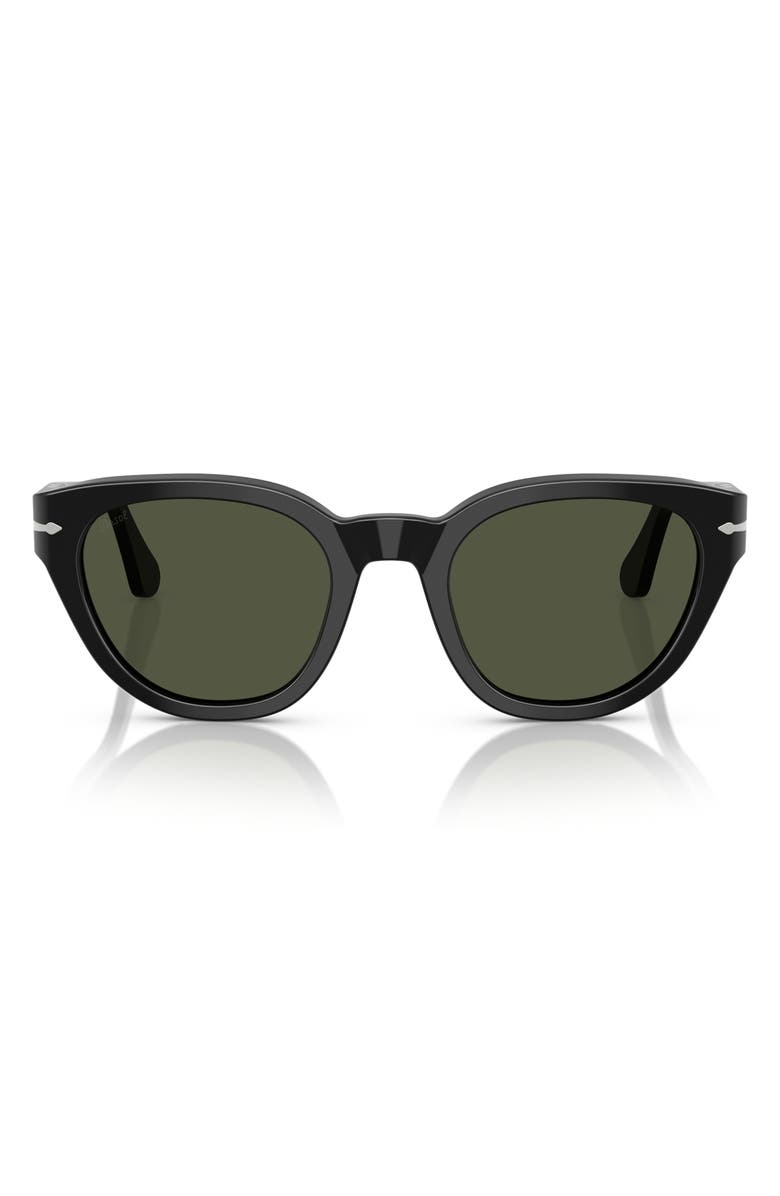 Persol Gender Inclusive PO3379S 51mm Butterfly Sunglasses, Main, color, Black / Green