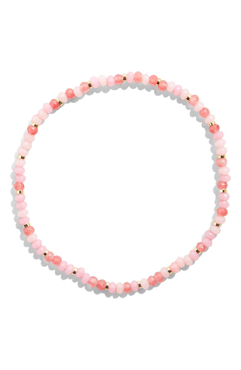 BaubleBar Neah Set of 5 Assorted Stretch Bead Bracelet, Alternate, color, Pink