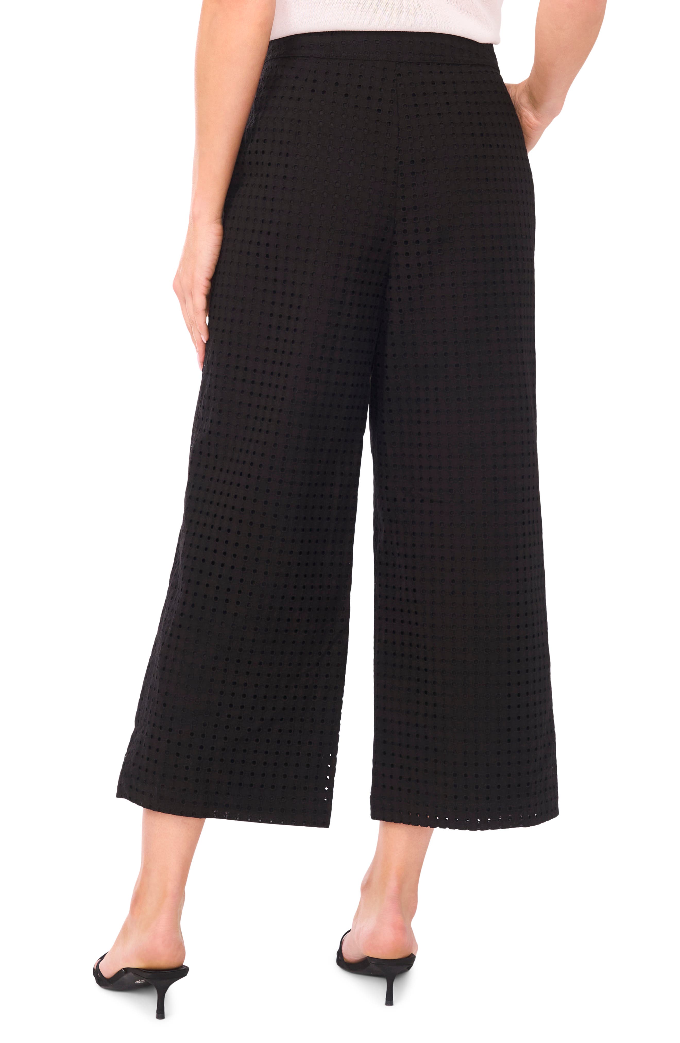 Eyelet Crop Straight Leg Pants - image 2