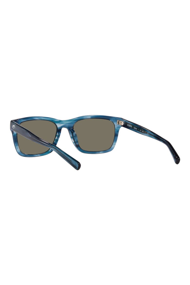 Tybee 55mm Mirrored Polarized Rectangle Sunglasses, Alternate, color, BLUE MIRROR