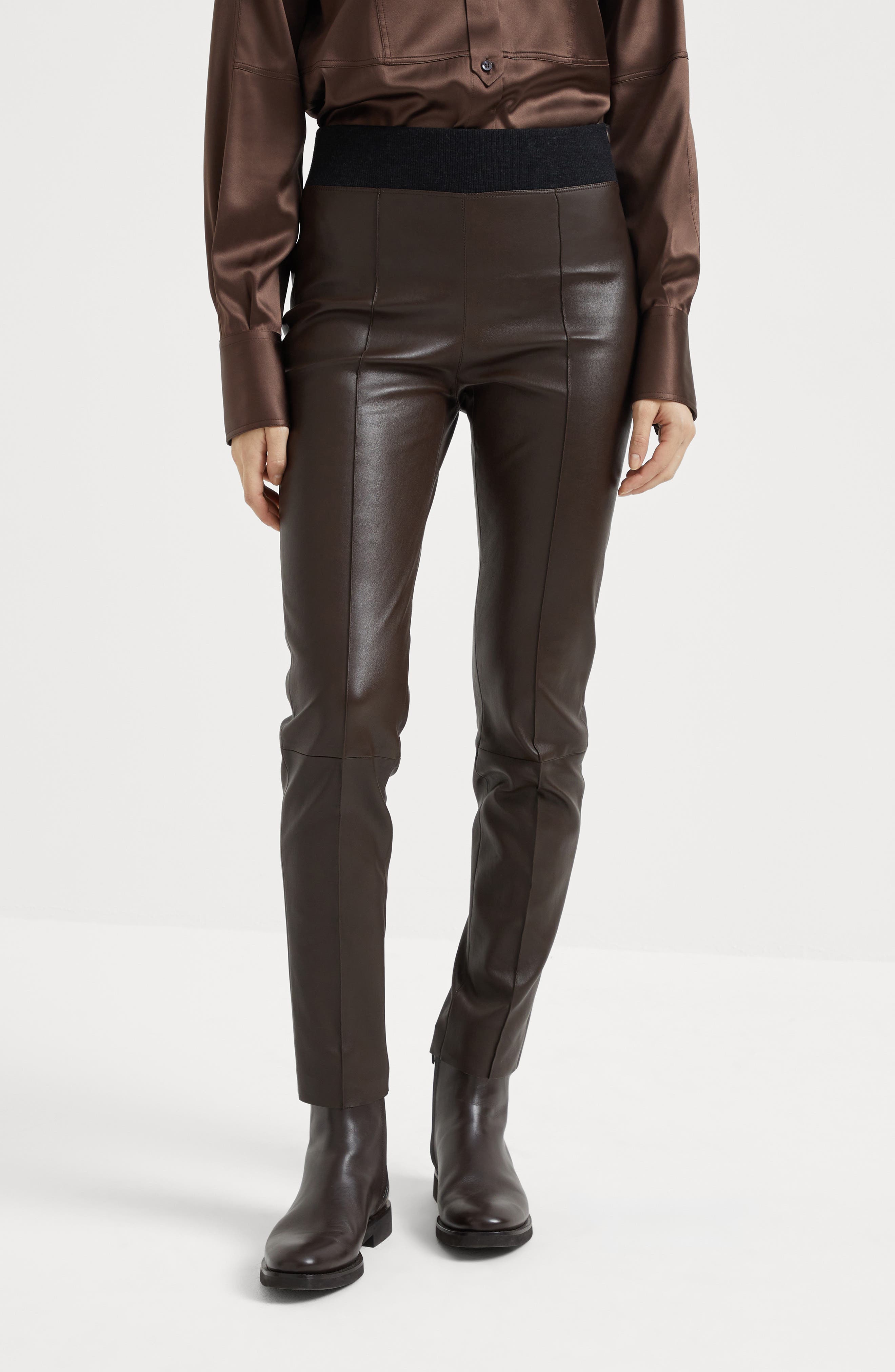 Stretch nappa leggings - image 2