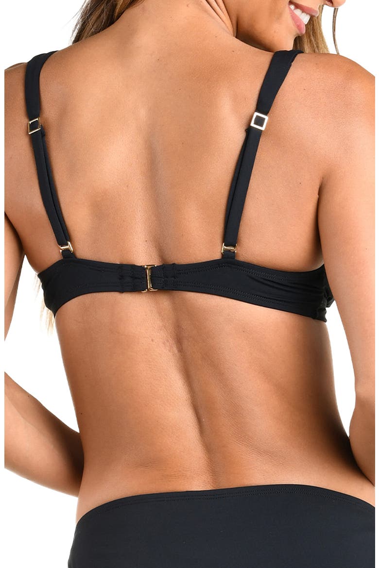 Island Goddess Gold Link Bikini Top, Alternate, color, BLACK