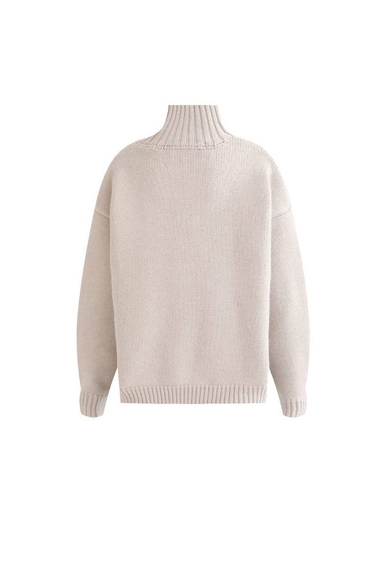 Button-Up Ribbed Sweater, Alternate, color, Beige