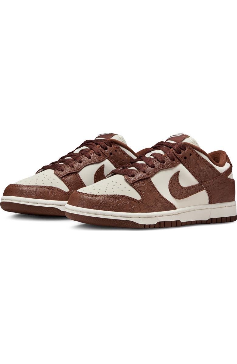 Nike Dunk Low Basketball Sneaker, Main, color, Sail/ Fauna Brown/ Gold