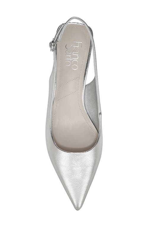 Franco Sarto Jaden Pointed Toe Slingback Pump In Silver