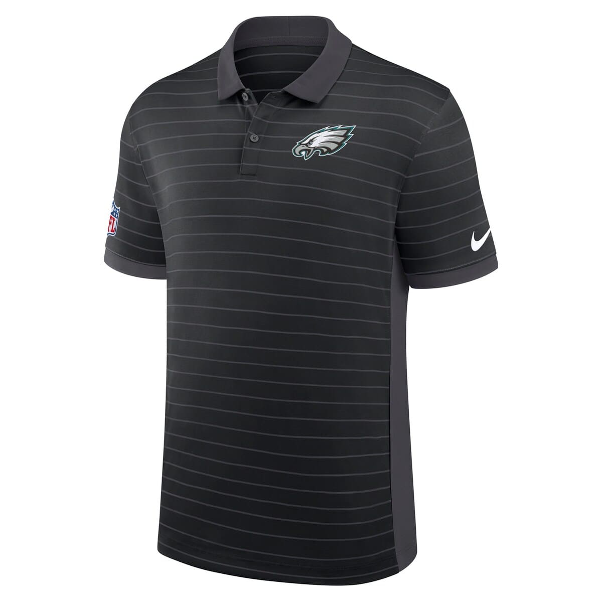 Men's Nike Black Philadelphia Eagles Sideline Victory Stripe Performance Polo - image 2