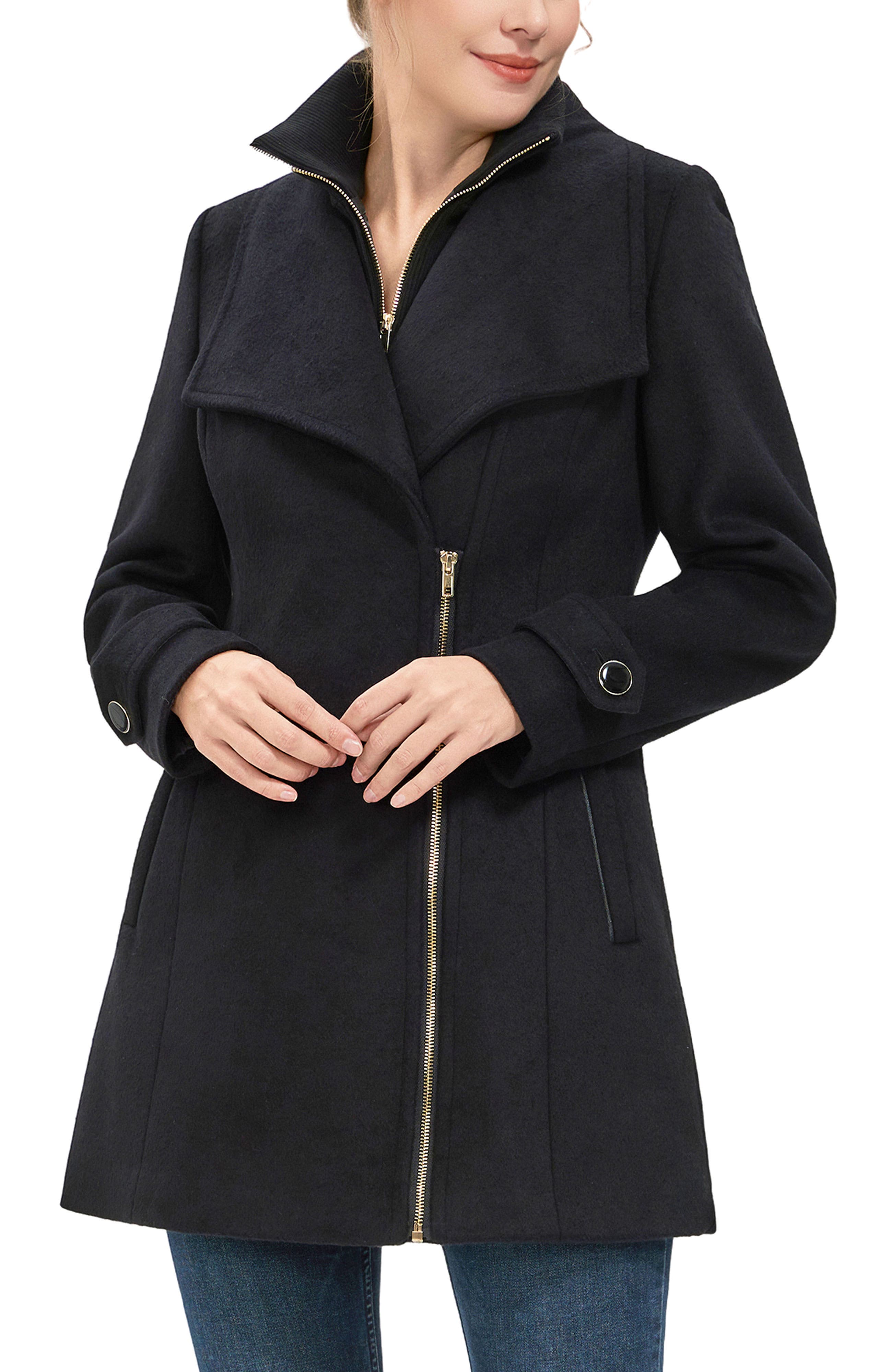 Women's Kinsley Wool Blend Zip Front Walking Coat - image 2