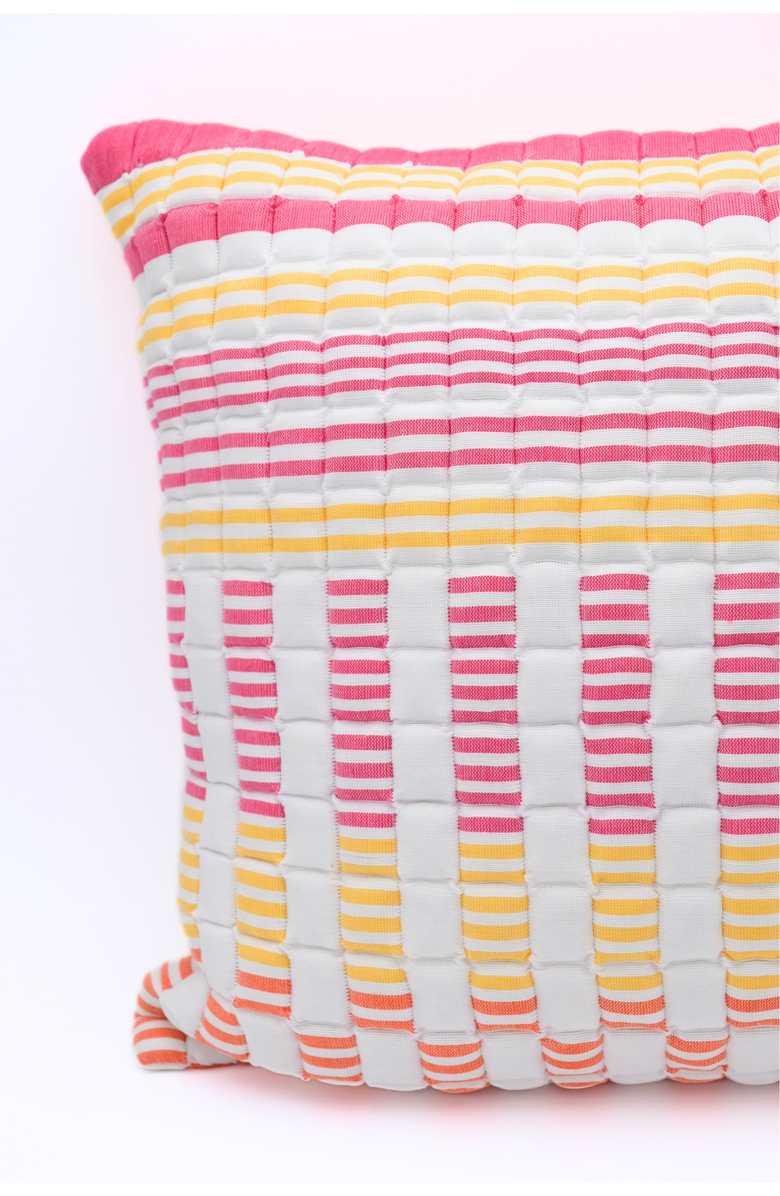 Inner Child Sunset Sujani Puff Pillow - Cover + Insert, Alternate, color, Pink