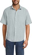 Lands' End Traditional Fit Short Sleeve Linen Shirt