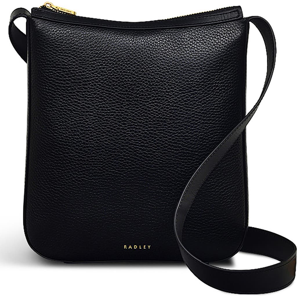 Radley Longford Lane Slim Leather Crossbody Bag In Black