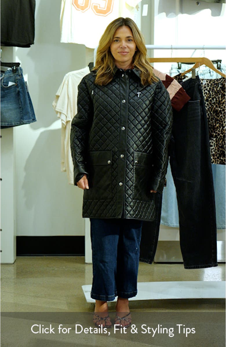 Litzy Quilted Hooded Leather Jacket, sales video thumbnail