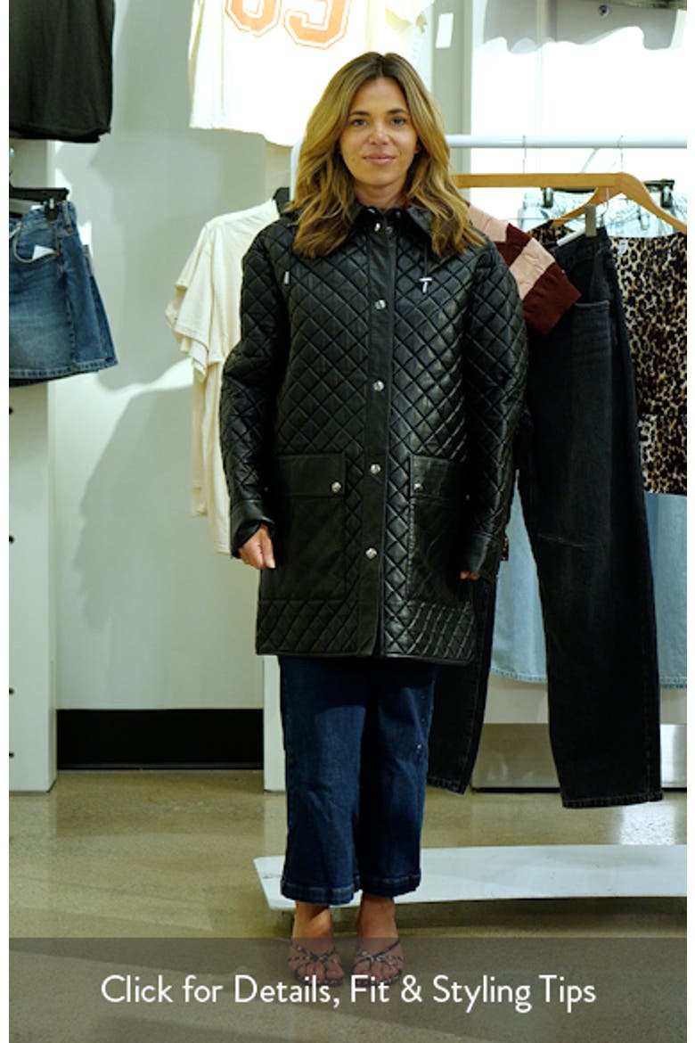 Litzy Quilted Hooded Leather Jacket video