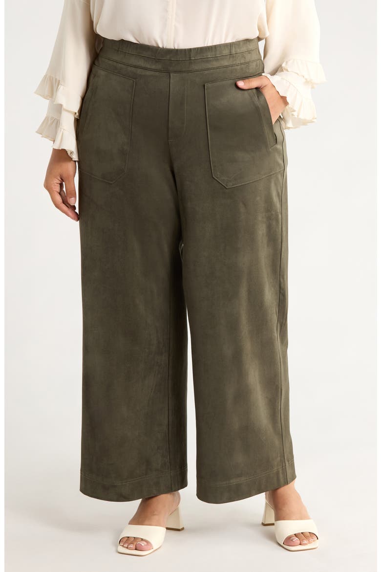 Skyrise Patch Pocket Wide Leg Pants, Main, color, LAUREL WREATH