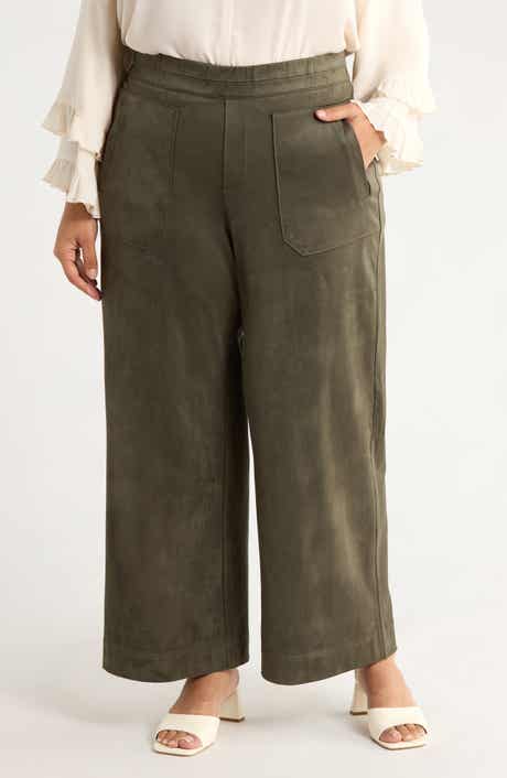 Skyrise Patch Pocket Wide Leg Pants