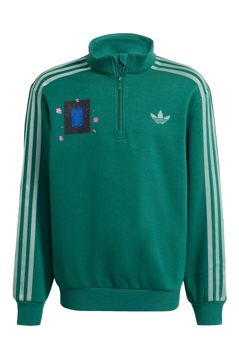 Kids' Minecraft Half Zip Sweatshirt, Main, color, COLLEGIATE GREEN
