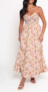 Petal & Pup Salaca Floral Print Smocked Sleeveless Maxi Dress