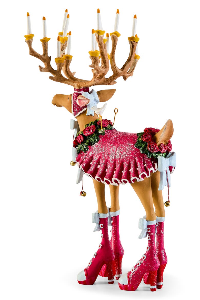 Dash Away Donna Reindeer Figurine, Alternate, color, PINK