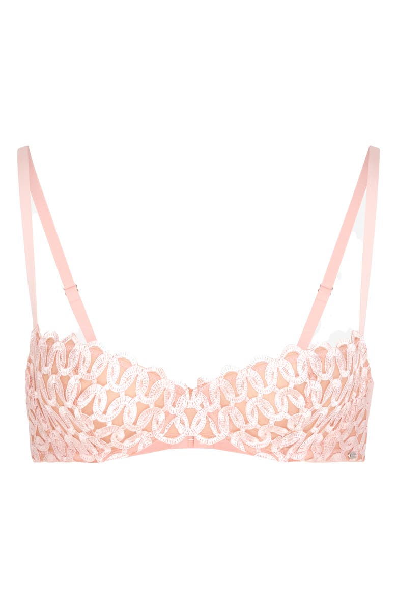 SAVAGE X FENTY Moonkissed Embroidery Unlined Bra, Alternate, color, Blush Rush Iridescent