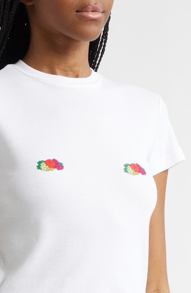 Hommegirls x Fruit of the Loom Double Logo Baby Tee, Alternate, color, White