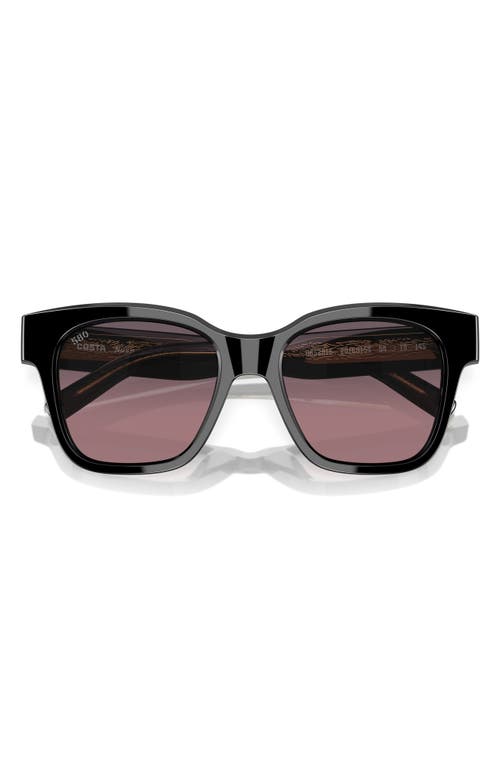 Costa Del Mar 54mm Polarized Square Sunglasses In Black