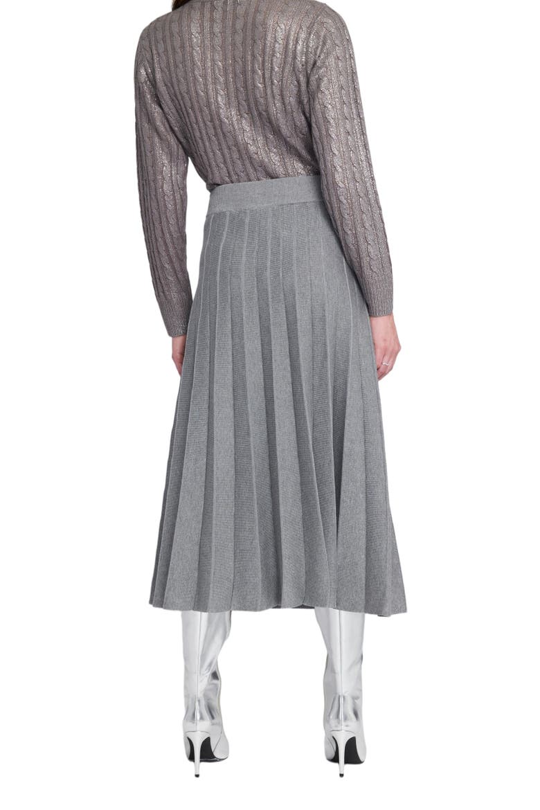 Metallic Cable Knit Embellished Sweater, Alternate, color, Silver
