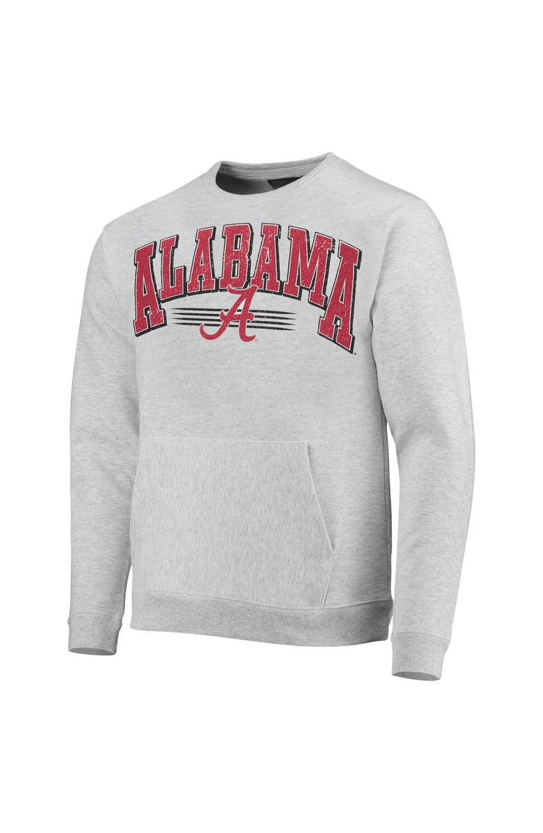 LEAGUE COLLEGIATE WEAR Men's League Collegiate Wear Heathered Gray Alabama Crimson Tide Upperclassman Pocket Pullover Sweatshirt, Alternate, color, Heather Gray