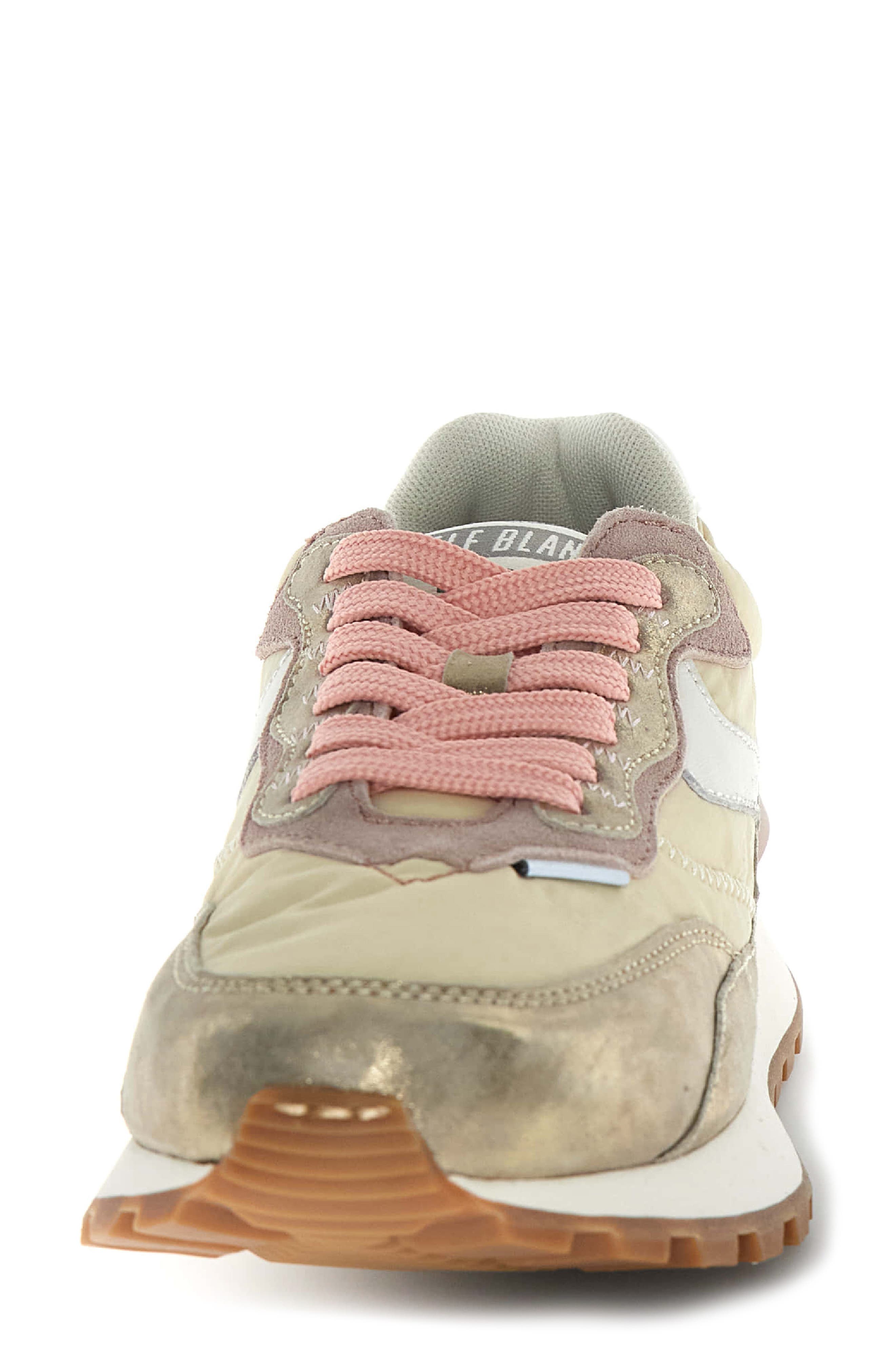 Olivia Court Wool Sneaker with Genuine Shearling Trim, Alternate, color, GOLD