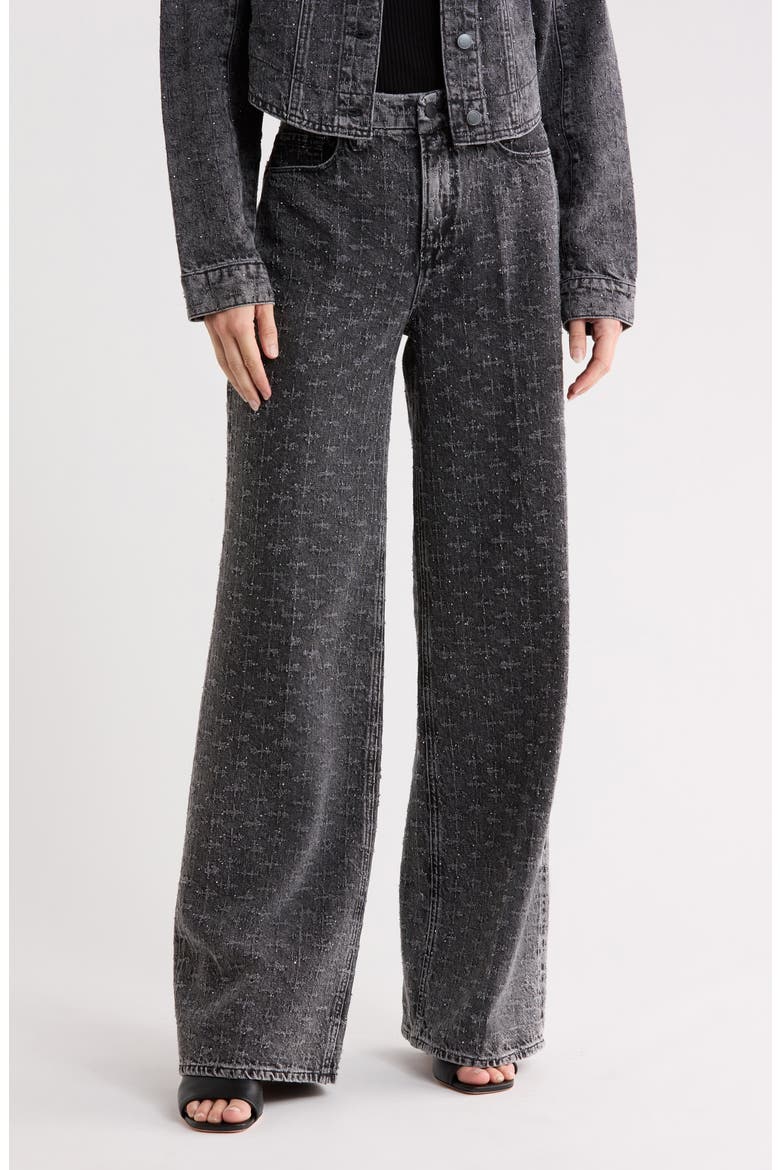 Good Skate Crystal Wide Leg Jeans, Main, color, BLACK415