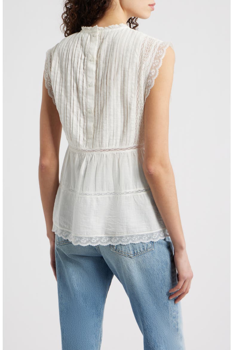 The Sonnet Lace Inset Top, Alternate, color, TRUE WHITE
