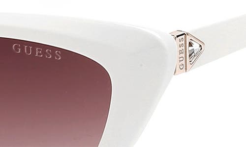 Guess 55mm Cat Eye Sunglasses In Neutral