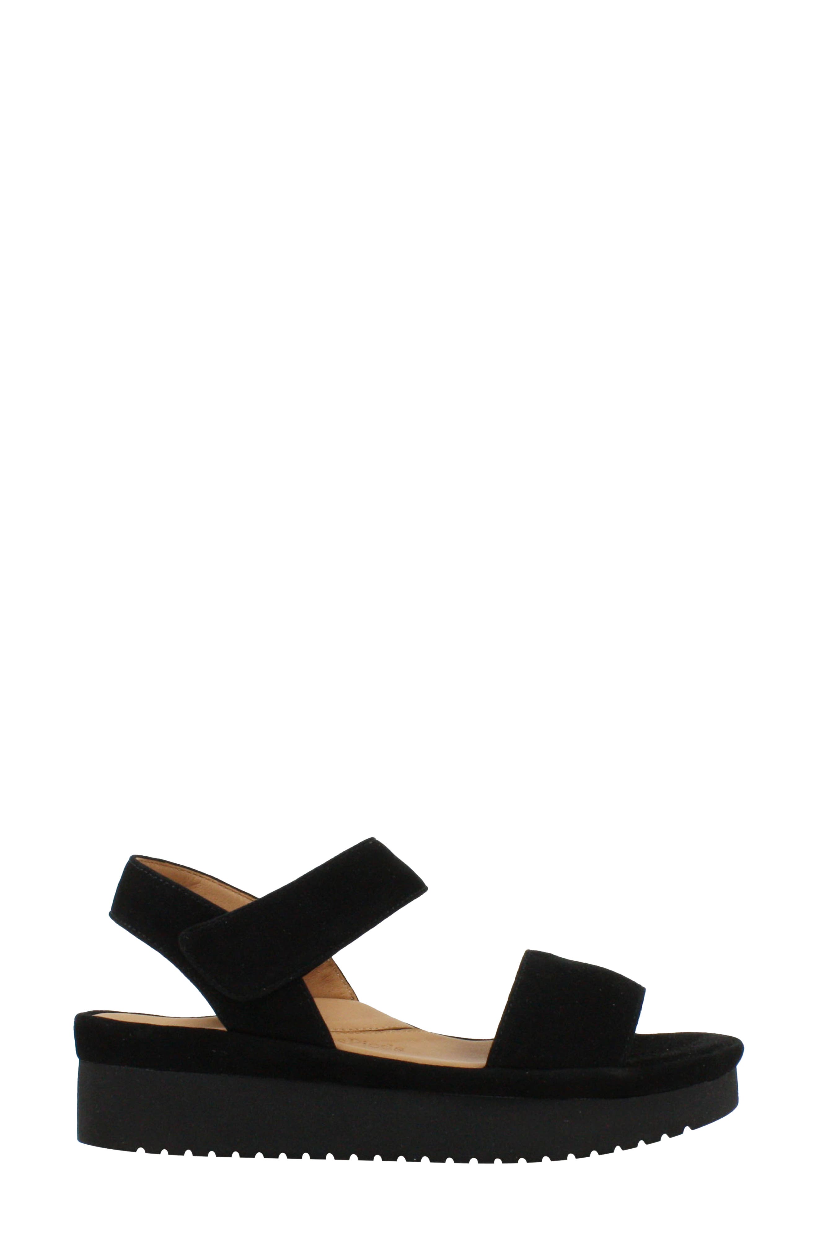 L'Amour des Pieds Abrilla Slingback Platform Sandal, Alternate, color, Black Suede