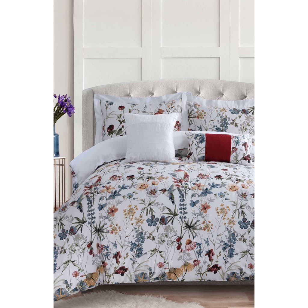 Azores Home Amalfi Cotton Comforter & Sham Set In Multi