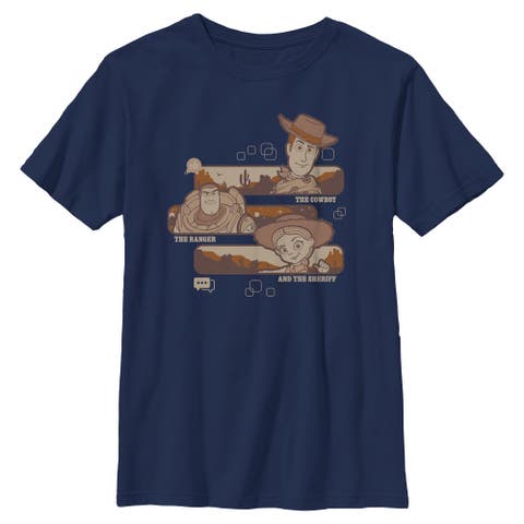 Boy's Toy Story 5 Cowboy Ranger And Sheriff  Graphic T-Shirt