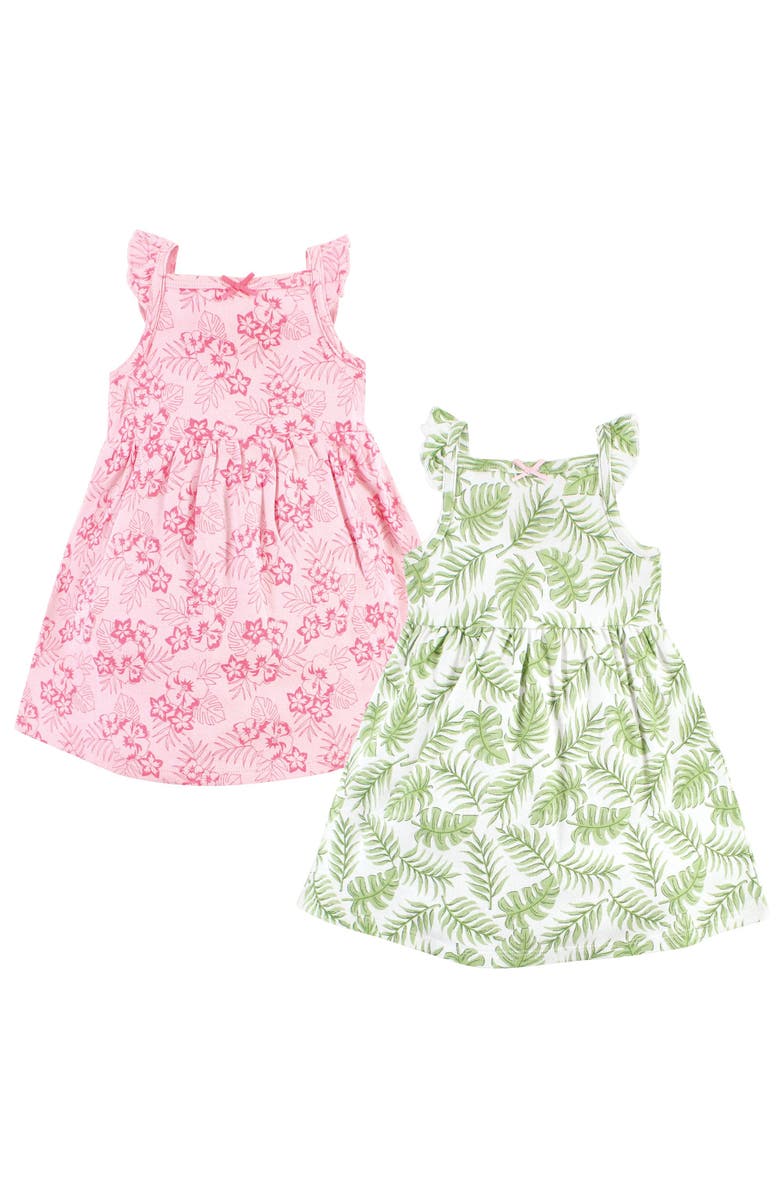 Hudson Baby 2Pk Sleeveless Dress, Main, color, Palm Leaf