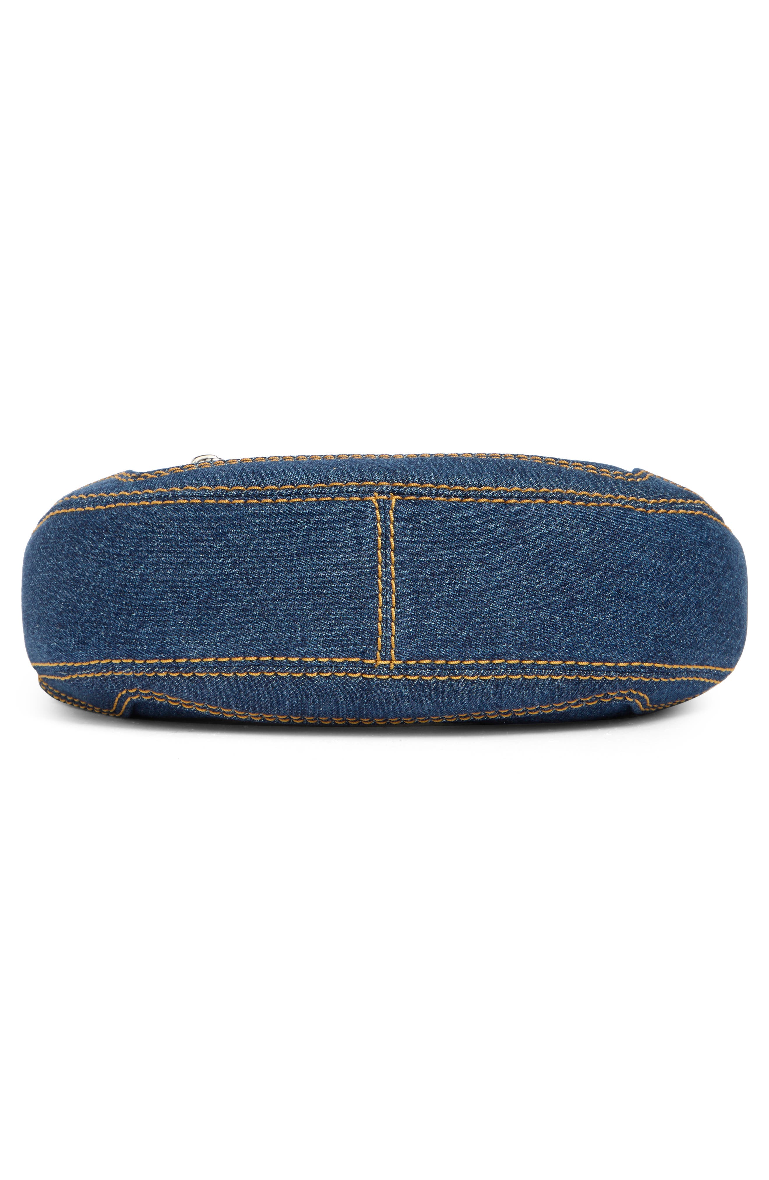 Marc Jacobs Denim Cruiser Small Crescent Shoulder Bag, Alternate, color, 