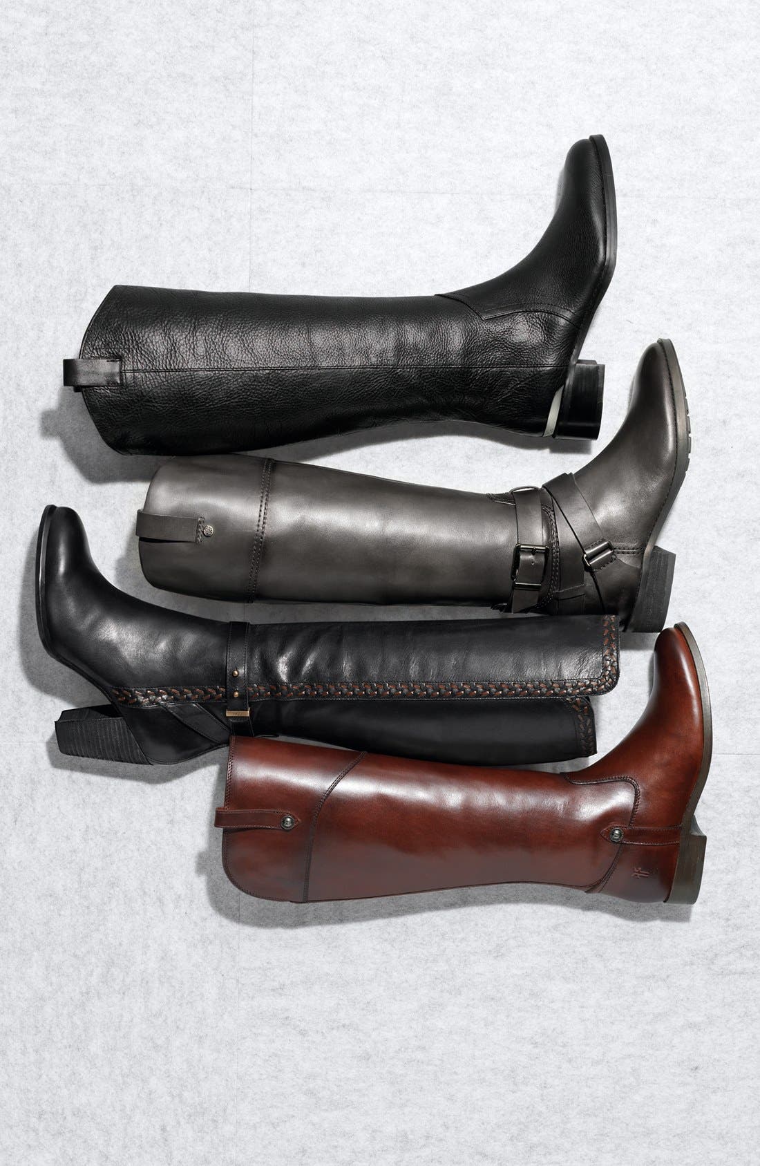 Australia 'Claudine' Tall Boot, Alternate, color, BLACK LEATHER