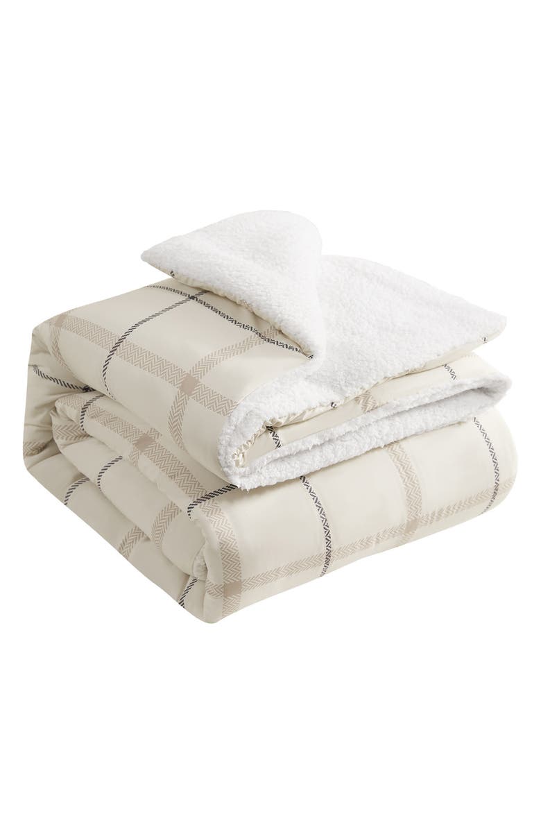Lucky Brand Plaid & Reversible Faux Shearling 2-Piece Comforter Set, Main, color,