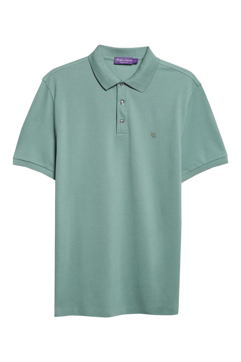 Embroidered Logo Cotton Piqué Polo, Alternate, color, FELDSPAR GREEN