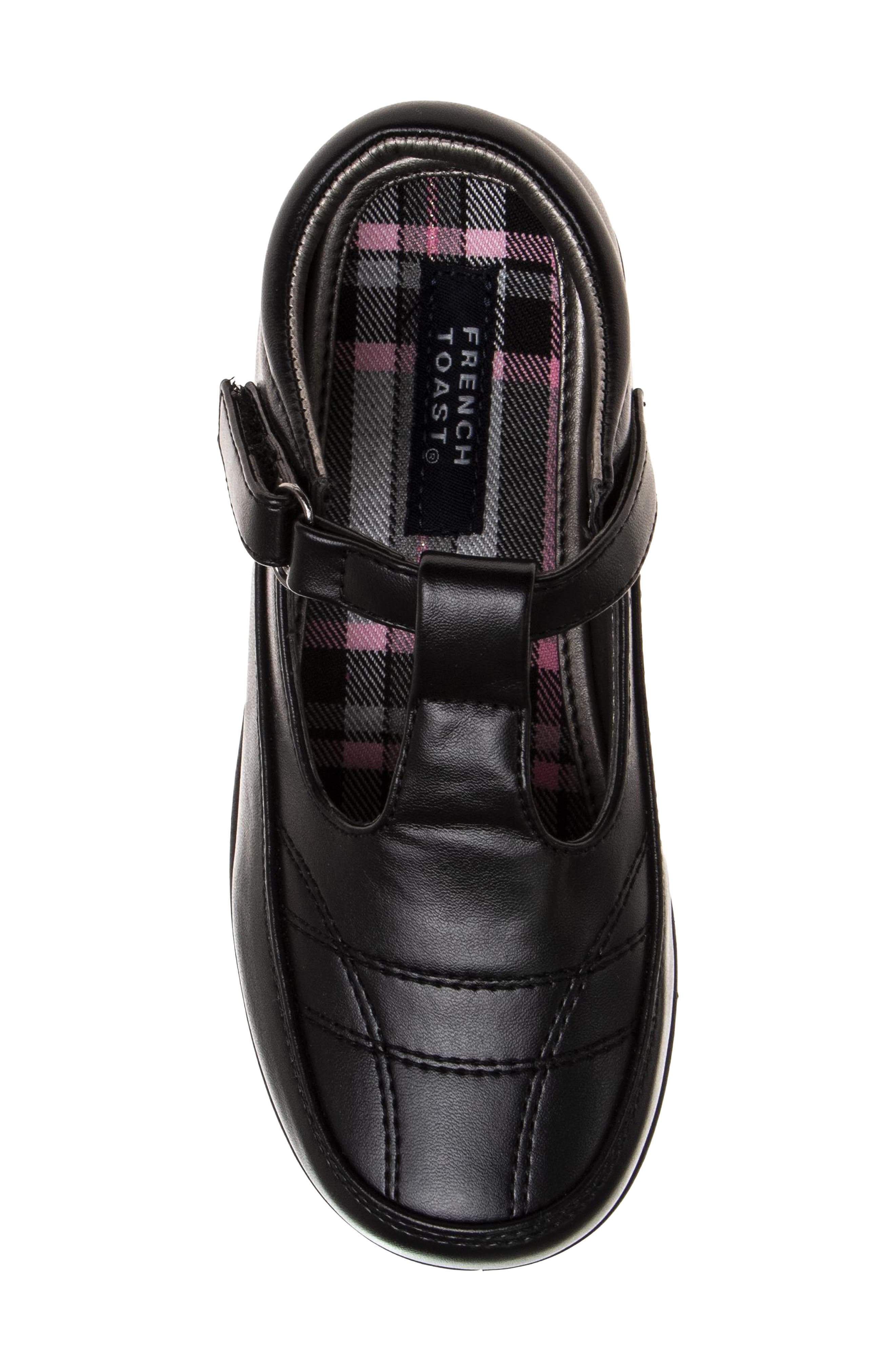 Kids' French Toast T-Strap Mary Jane School Shoes, Alternate, color, BLACK